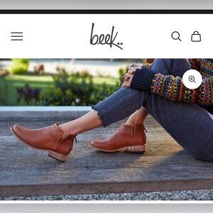 BEEK
Falcon Leather Ankle Bootie
COGNAC
Women size 9 NEW 
$395